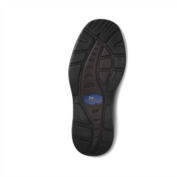 NEW DR. COMFORT SHOES men's douglas casual slip-on leather shoes in chestnut